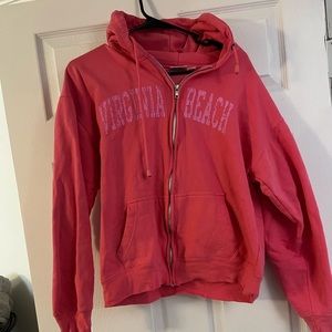 Virginia Beach Bright Pink Hoodie